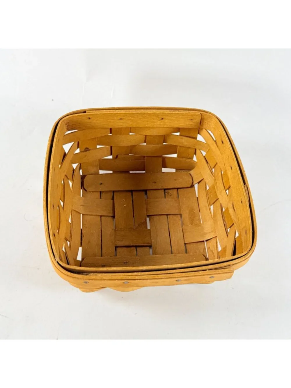 Longaberger 1996,2001 & 2002 Hand Woven Wooden Baskets Square & Rectangular USA